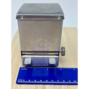 Vintage Stainless Steel Toothpick Dispenser Holder w/ Knob